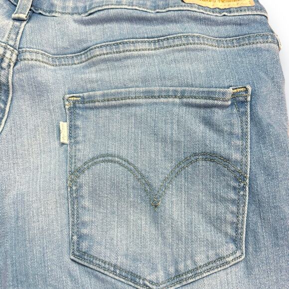 Levi’s White Tab Cuffed Bermuda Shorts Womens Size 10 Light Wash Rolled Jorts - Picture 5 of 7